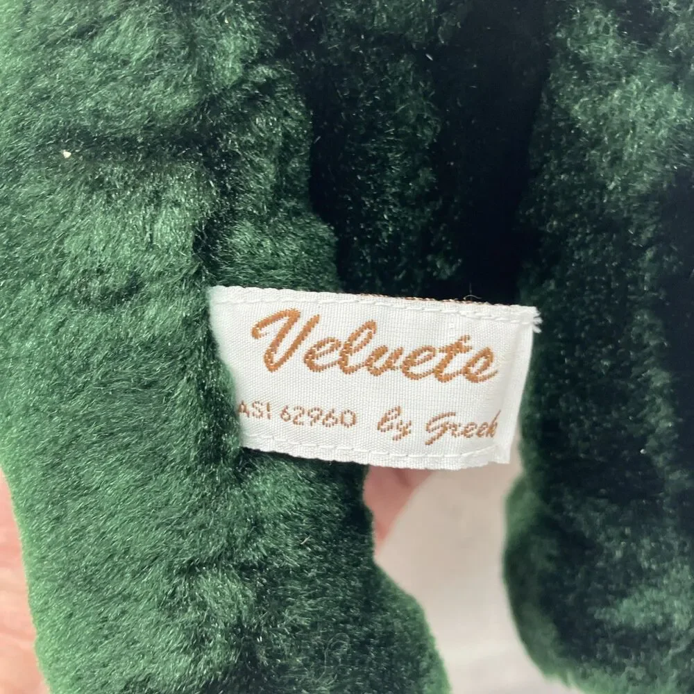 Vintage Velvets By Greek Hunter Green Teddy Bear 10